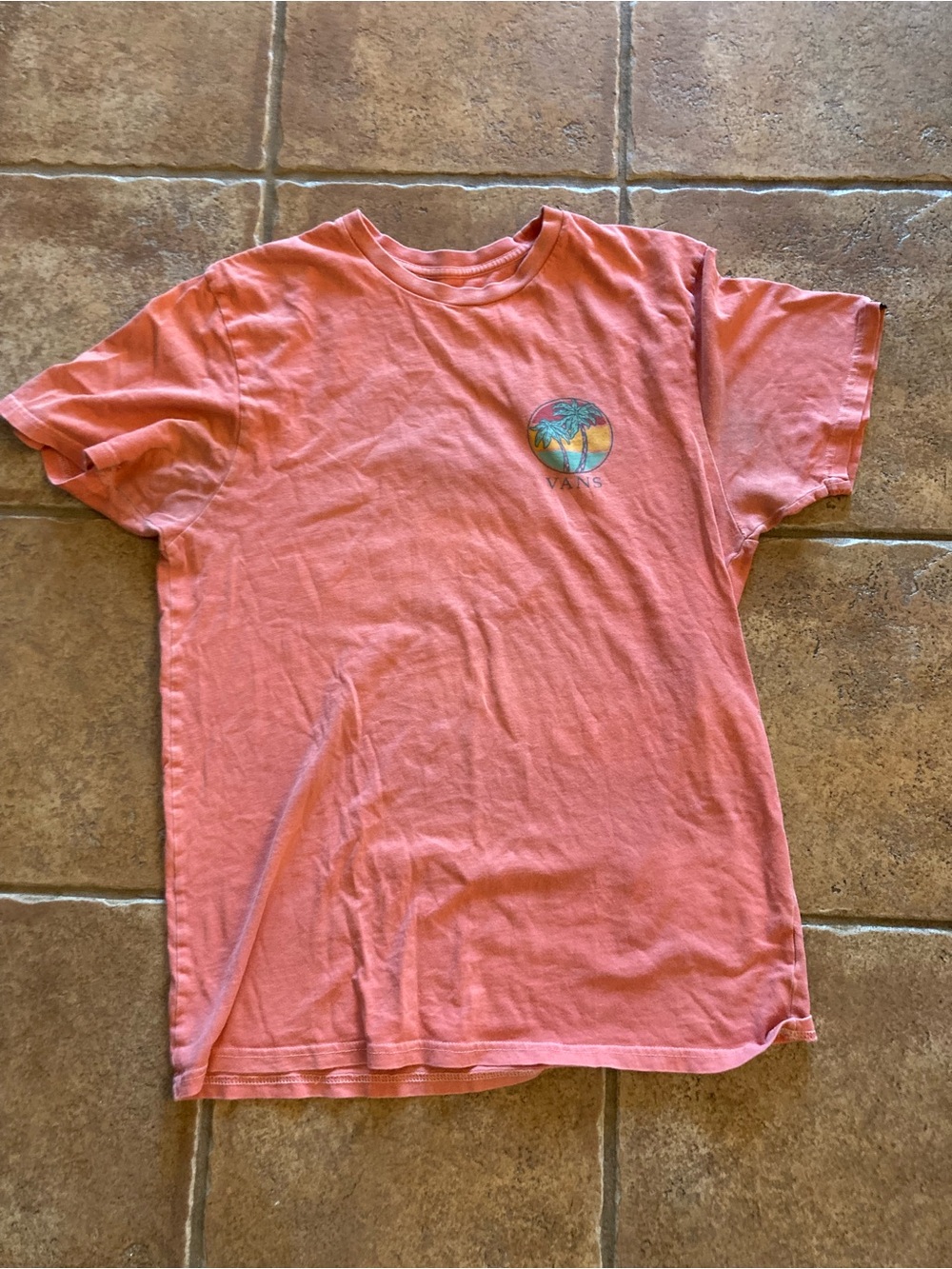 Mens Coral Short-Sleeve Palm Graphic Tee
